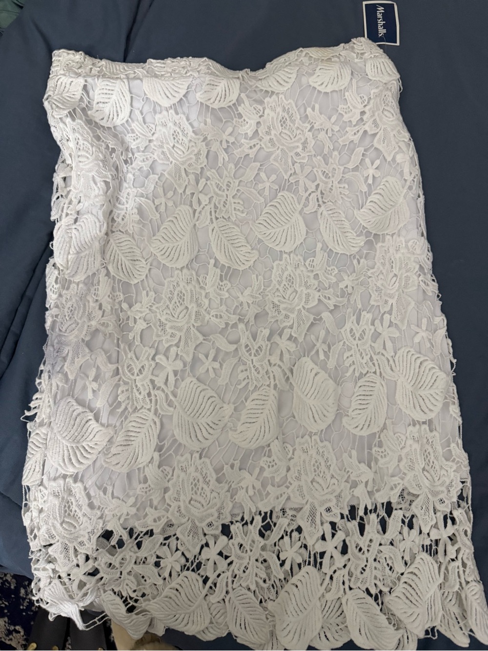 Marshalls White Lace Midi Skirt